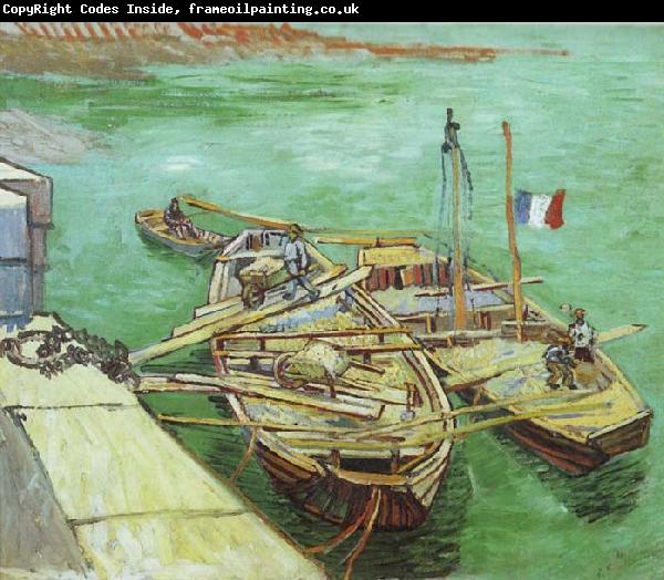 Vincent Van Gogh The Rhonebarken,